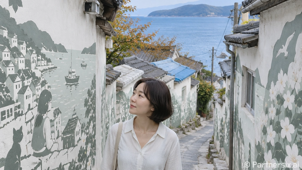 통영 동피랑 벽화마을 골목 산책기