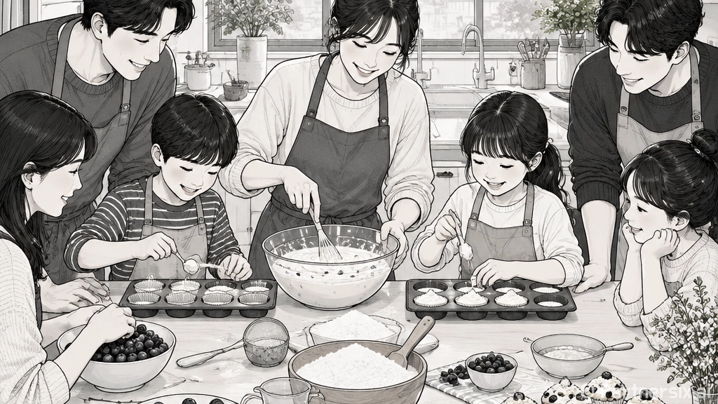 아이와 함께하는 우리쌀 블루베리 컵케이크 체험