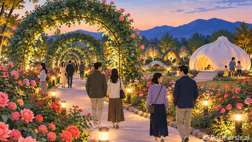 거창 창포원 밤산책의 낭만
