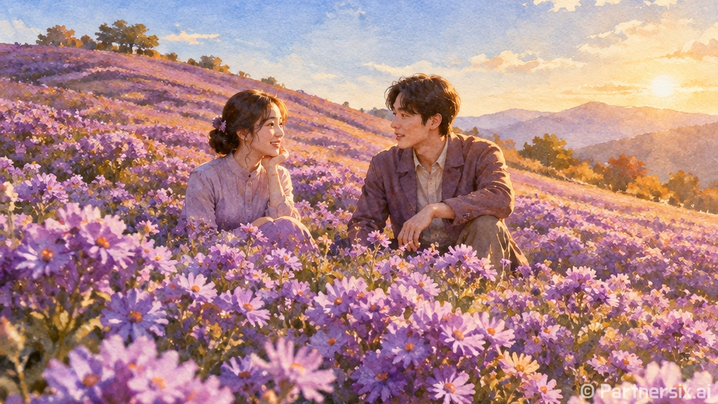 가을 거창 별바람언덕 보랏빛 향연
