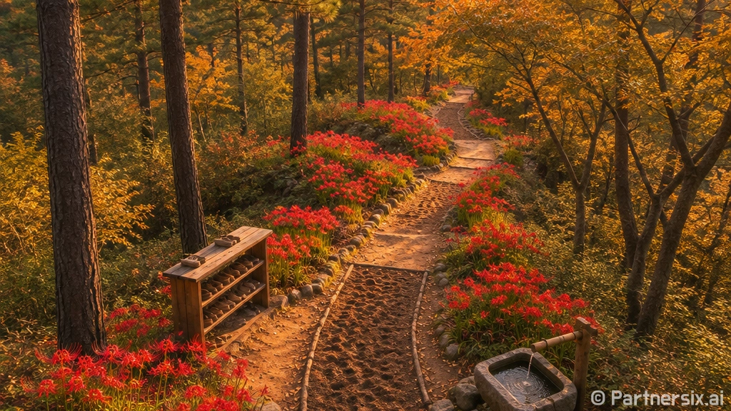 거창 웅양 동호숲 꽃무릇과 맨발걷기 힐링 명소