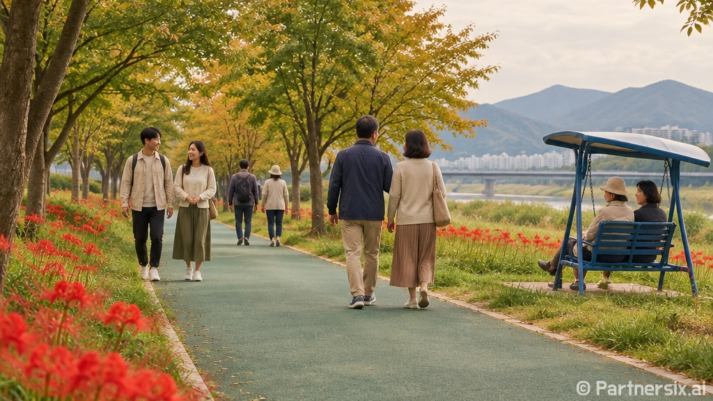 김해 신어천문화공원 가을 산책길