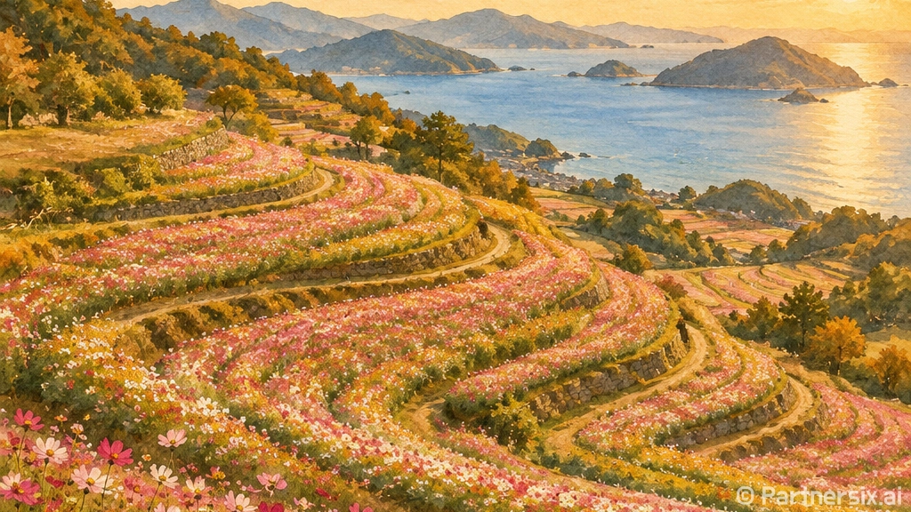 남해 파라다랑스, 가을 코스모스 명소 산책