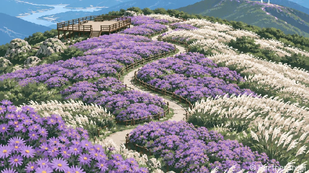 가을 감악산 꽃별여행, 거창의 보랏빛 가을 풍경