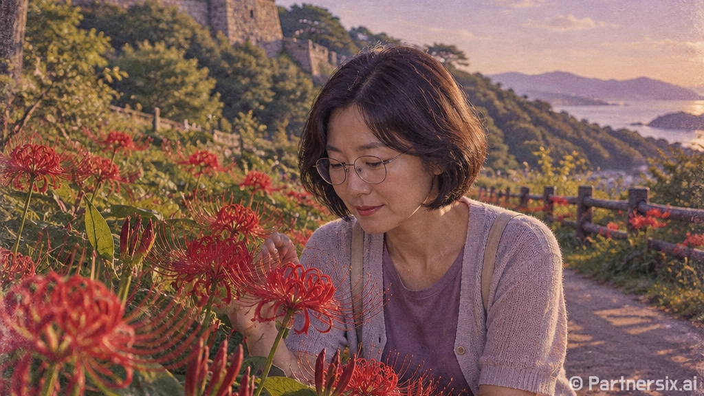 가을 사천 수양공원 꽃무릇 절경 산책