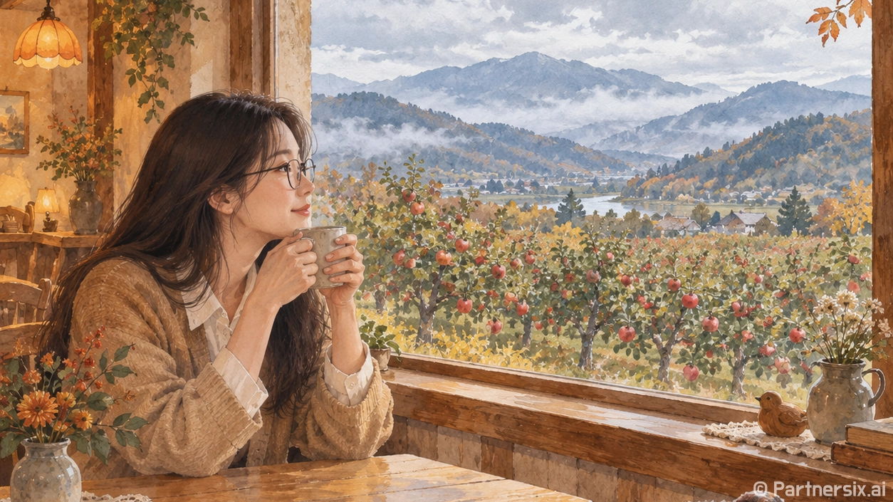 밀양 산내랑 카페, 사과밭 뷰 힐링 명소