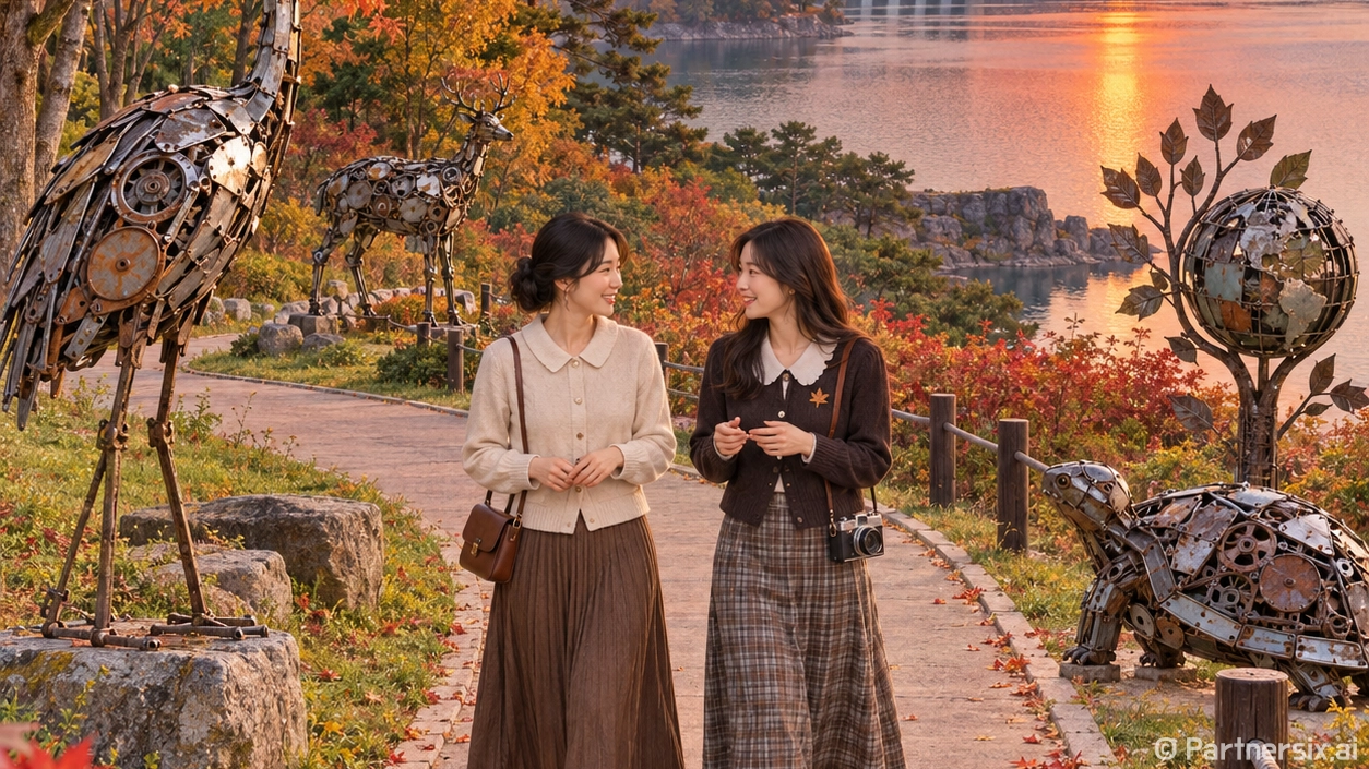 진주 남강댐 노을공원에서 만나는 진양호의 여유