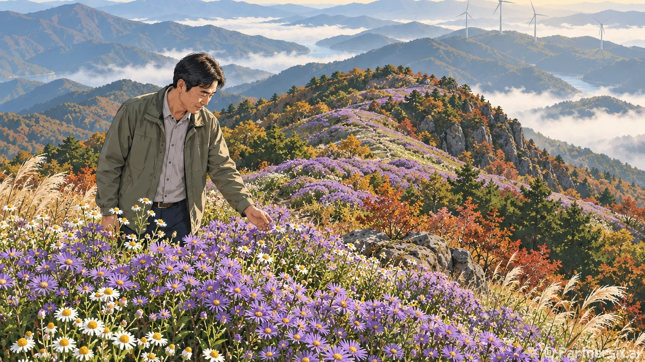 감악산 보랏빛 꽃물결