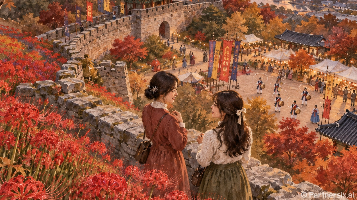 꽃무릇 물든 사천읍…
