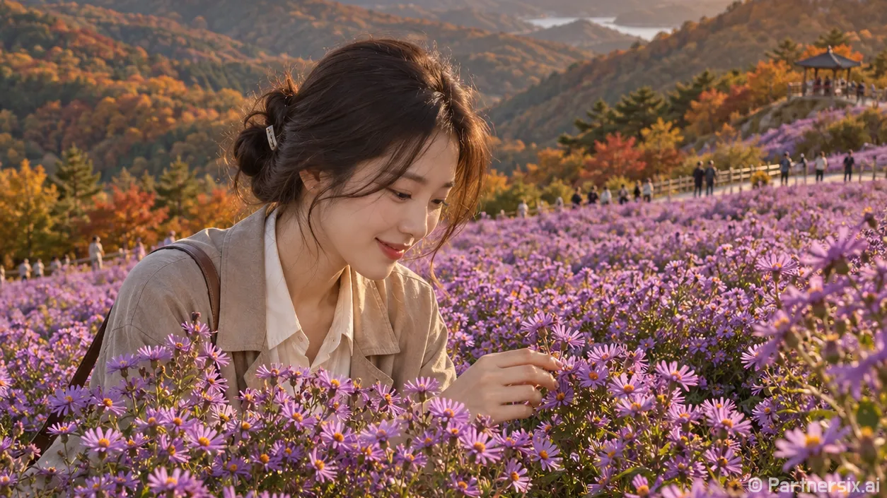 감악산 물든 보랏빛 가을