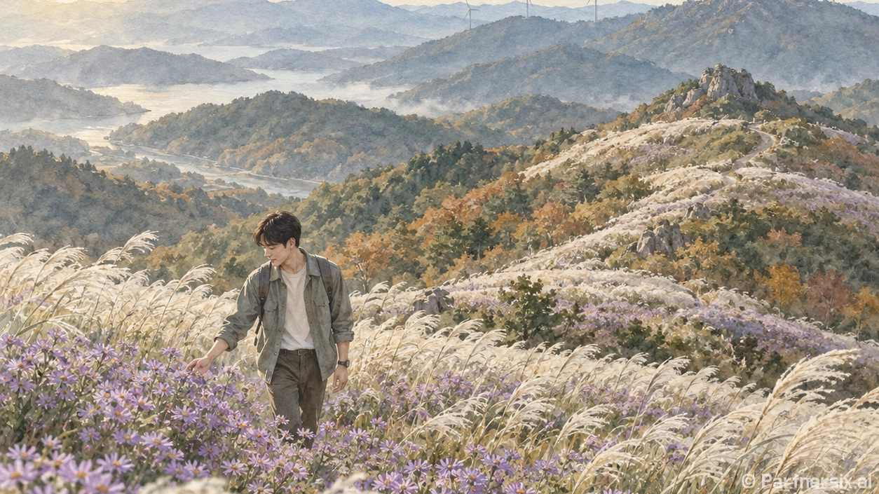 감악산 보랏빛 꽃물결