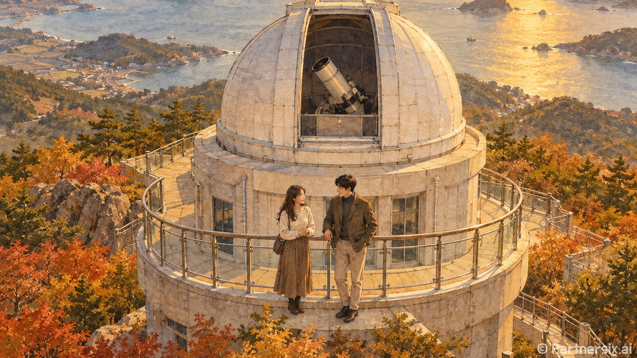 섬과 노을 품은 달아전망대