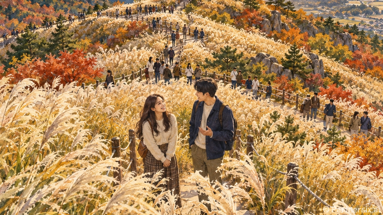 황매산 은빛 억새물결