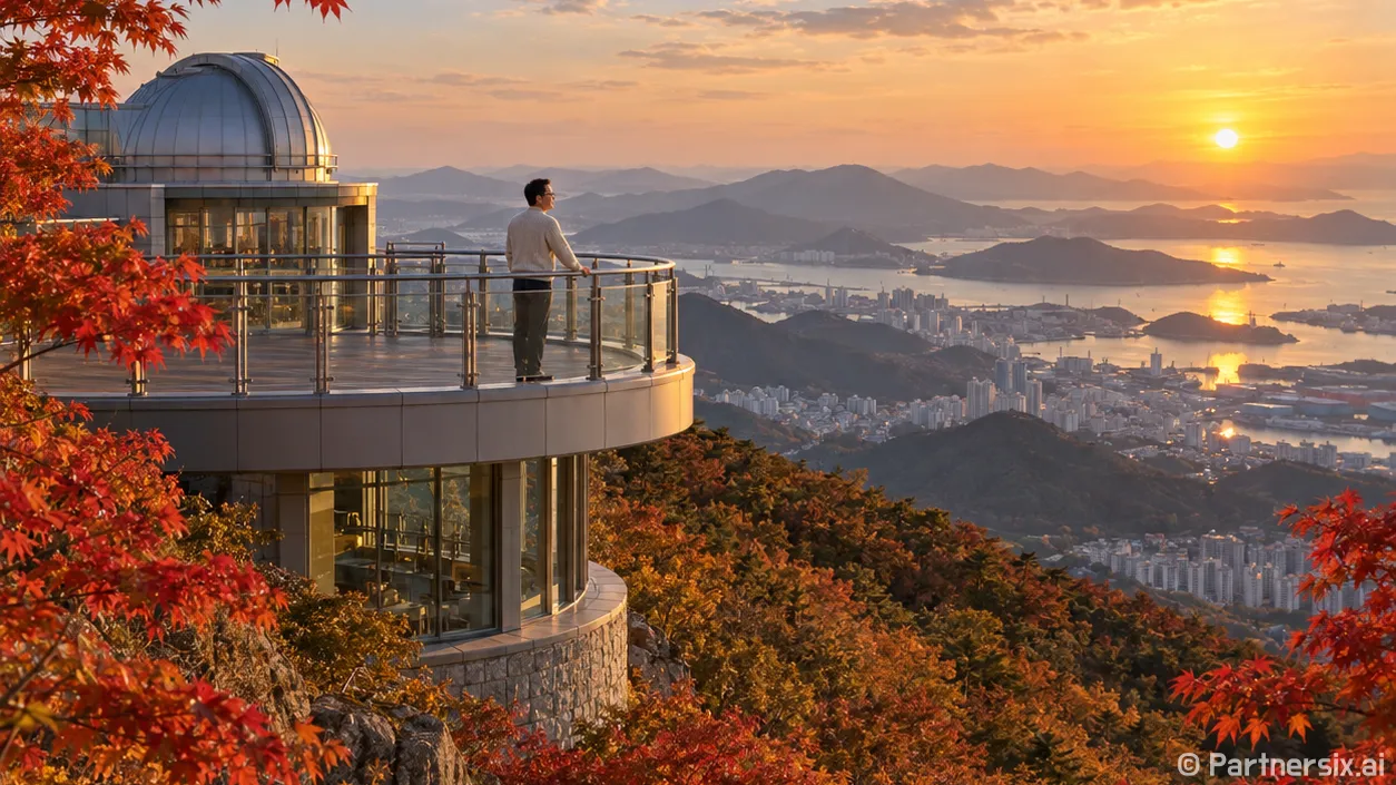 해질녘 빛나는 불모산