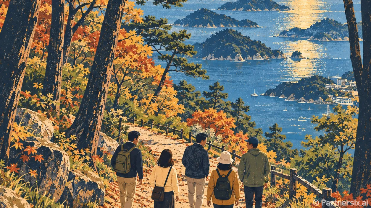 통영 가을빛 세자트라숲