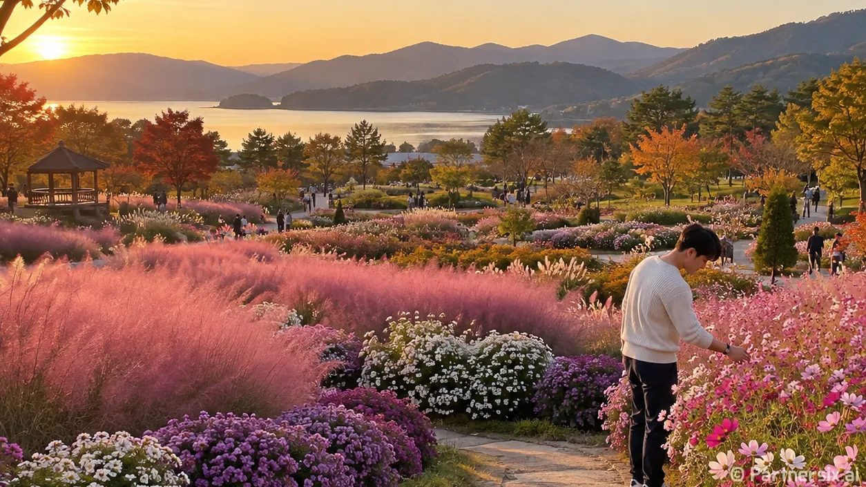 합천 가을꽃 물결