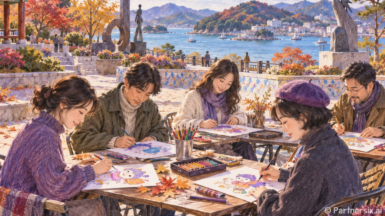 강구안에 펼쳐진 그림