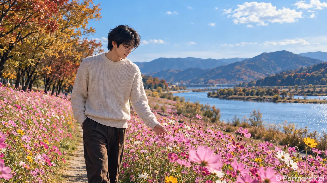 코스모스 물든 악양둑방