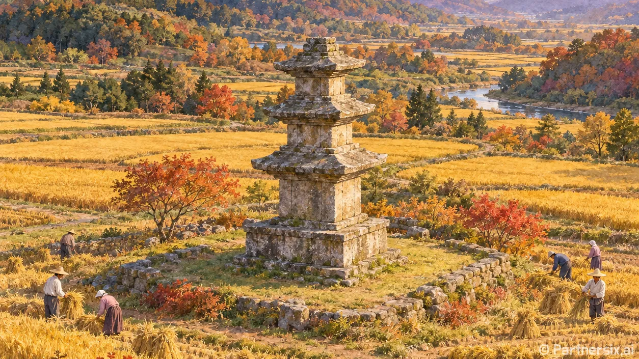 들녘에 선 천년 석탑