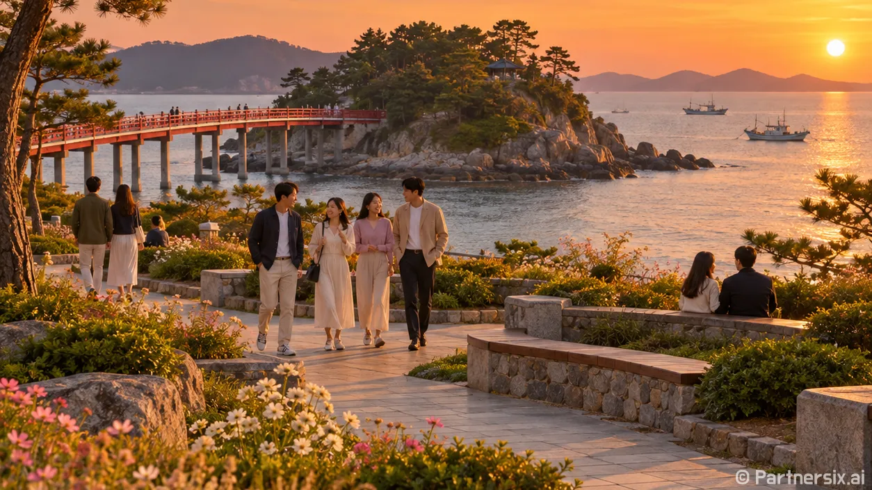 창선교 건너 만난 바다쉼터