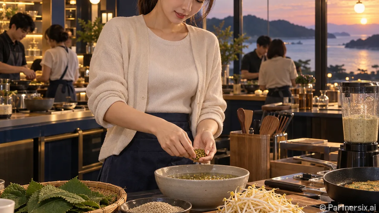 통들깨 녹두전의 비…