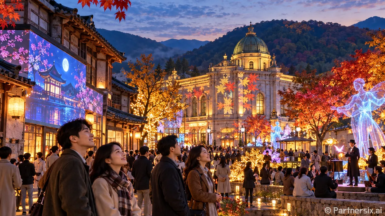 합천의 밤 빛으로 물들다