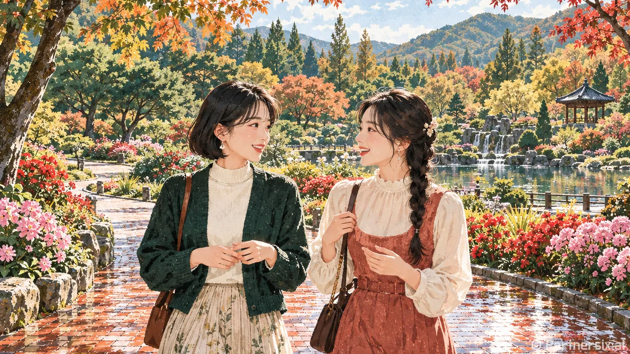 가을비 품은 경남수목원