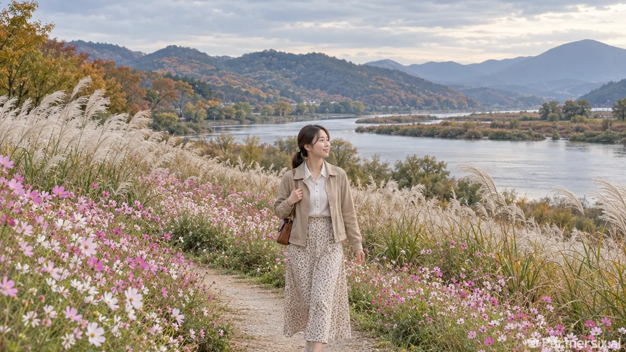 코스모스 물든 초동연가길