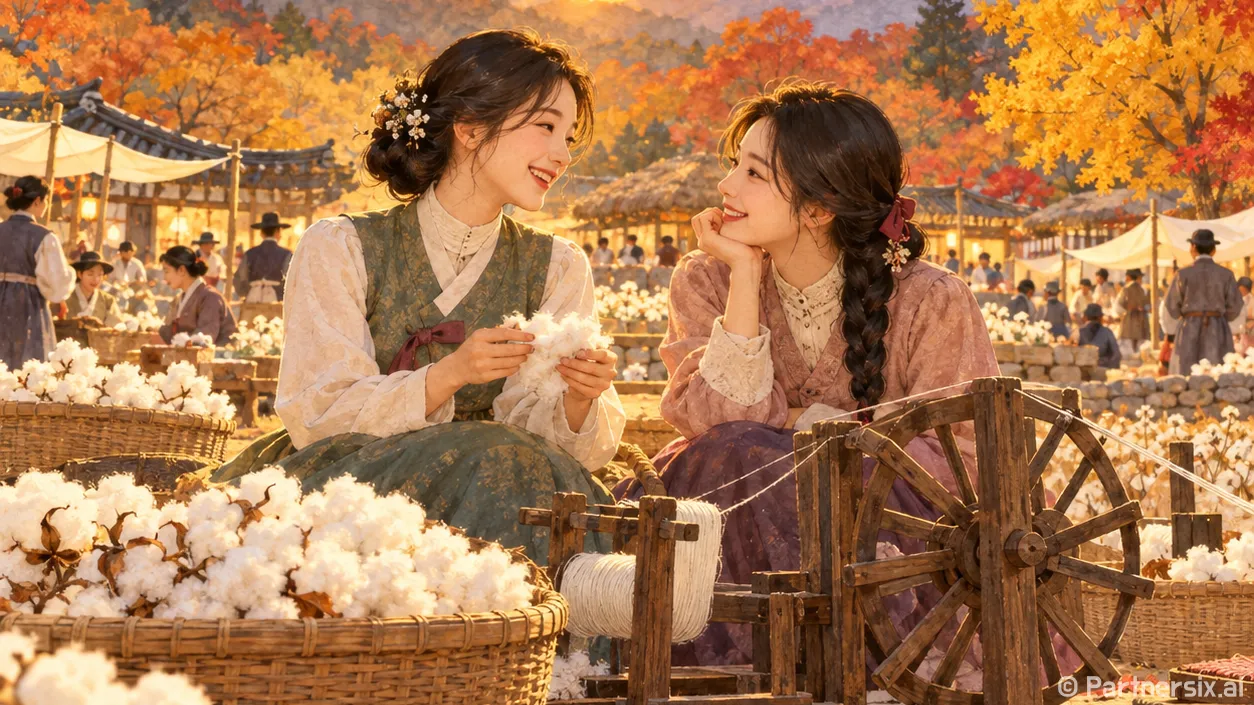 목화솜에 깃든 산청의 가을