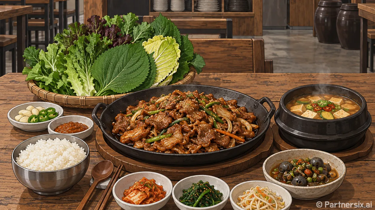 거창 우렁쌈밥 한상