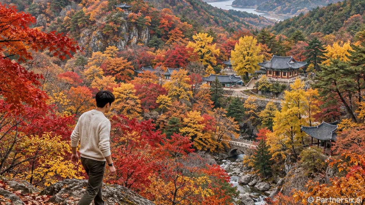 합천 단풍길 여섯 장면