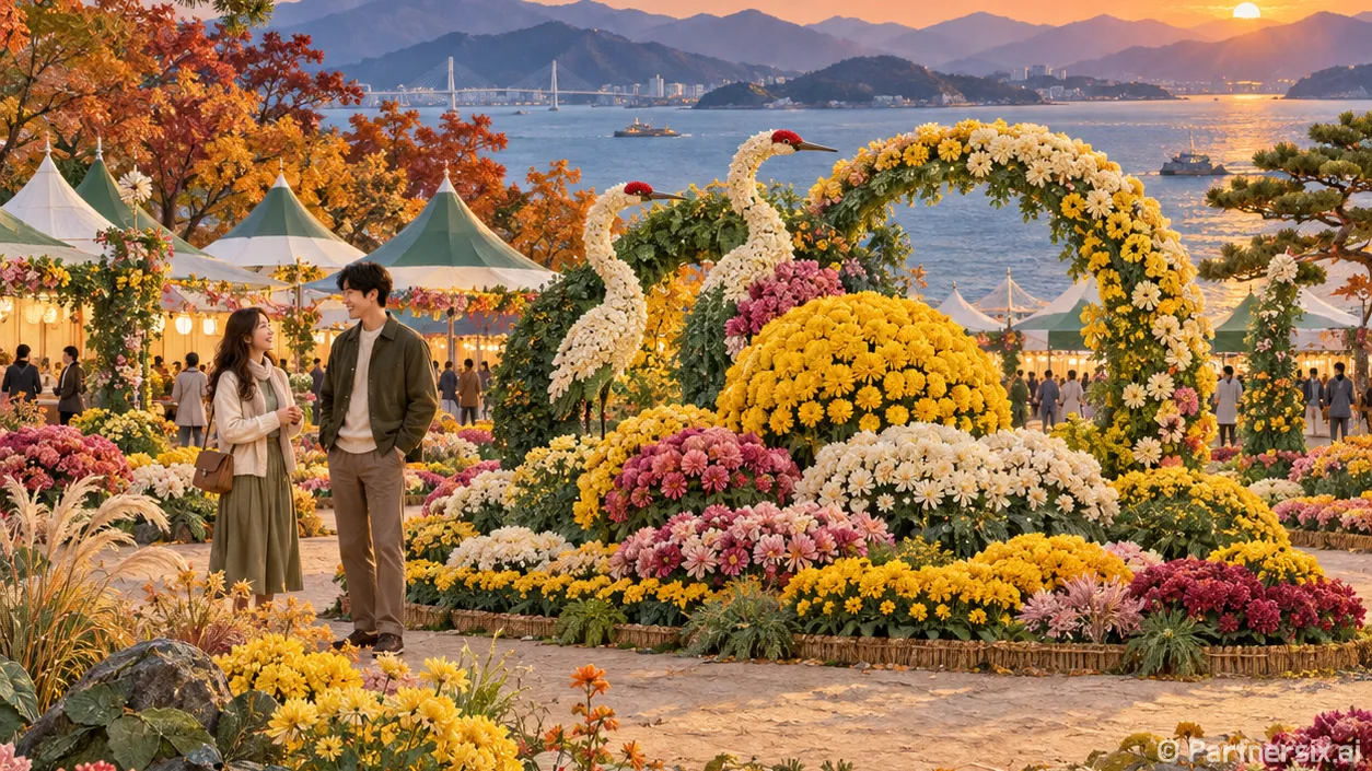 국화로 물드는 마산의 밤