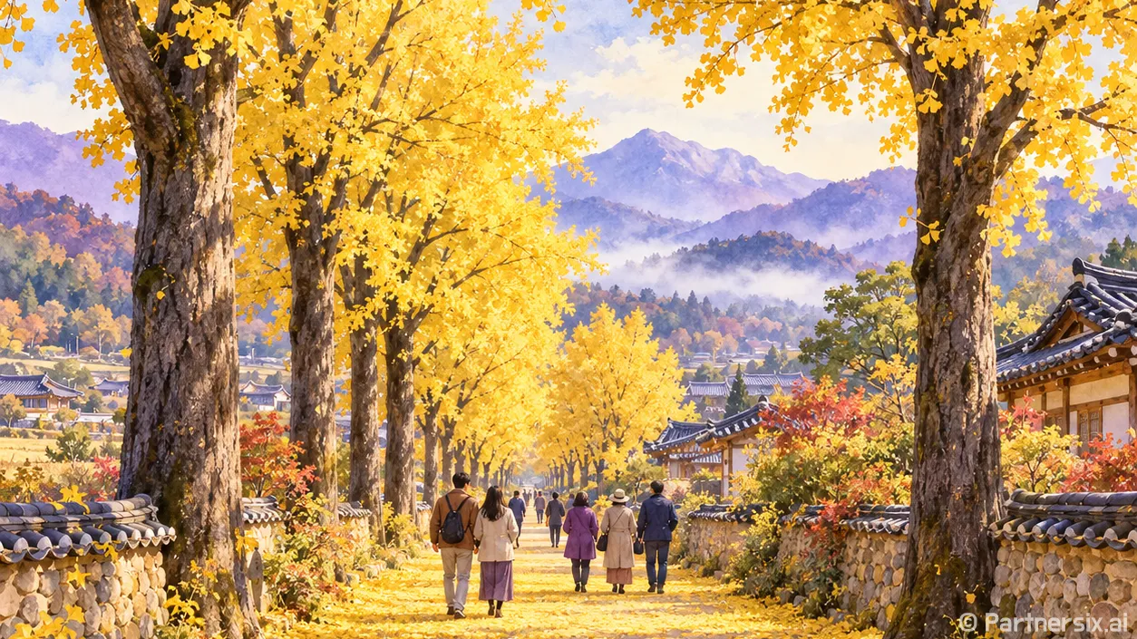 황금빛 의동마을 산…