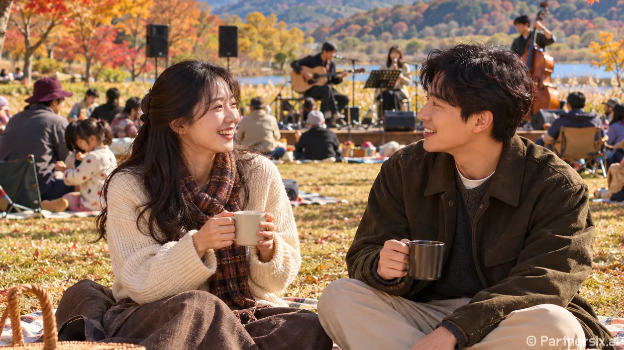 늦가을 나림 돗자리…