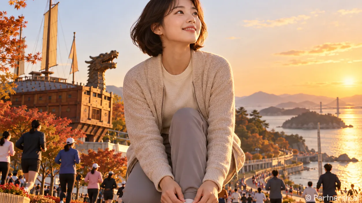사천 노을길 달린다