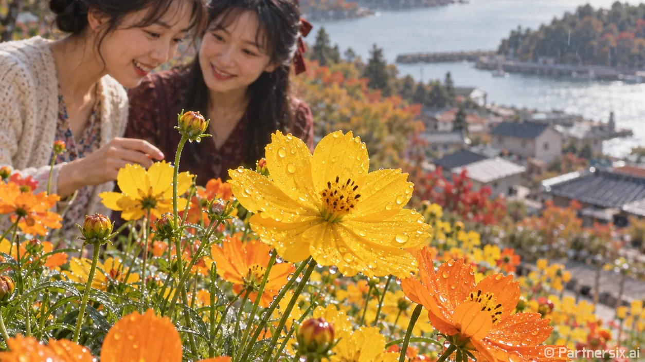 비가 빚은 사량도 황금물결