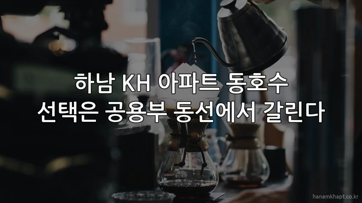 하남 KH 아파트 동호수 선택은 공용부 동선에서 갈린다
