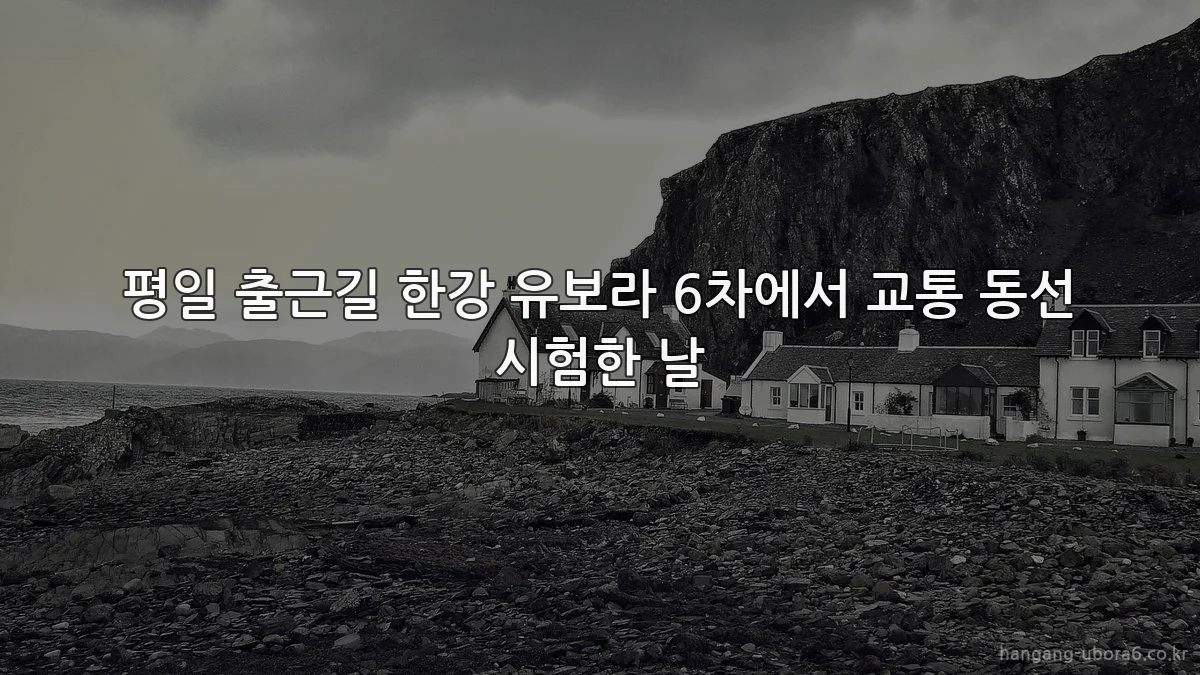 평일 출근길 한강 유보라 6차에서 교통 동선 시험한 날