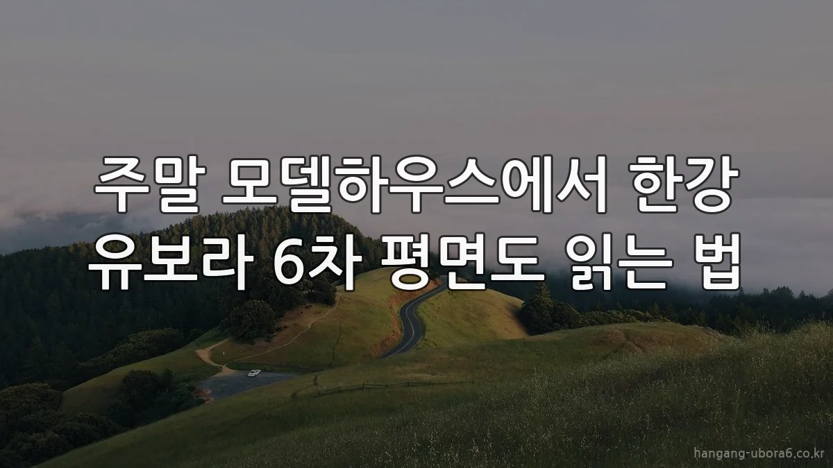 주말 모델하우스에서 한강 유보라 6차 평면도 읽는 법