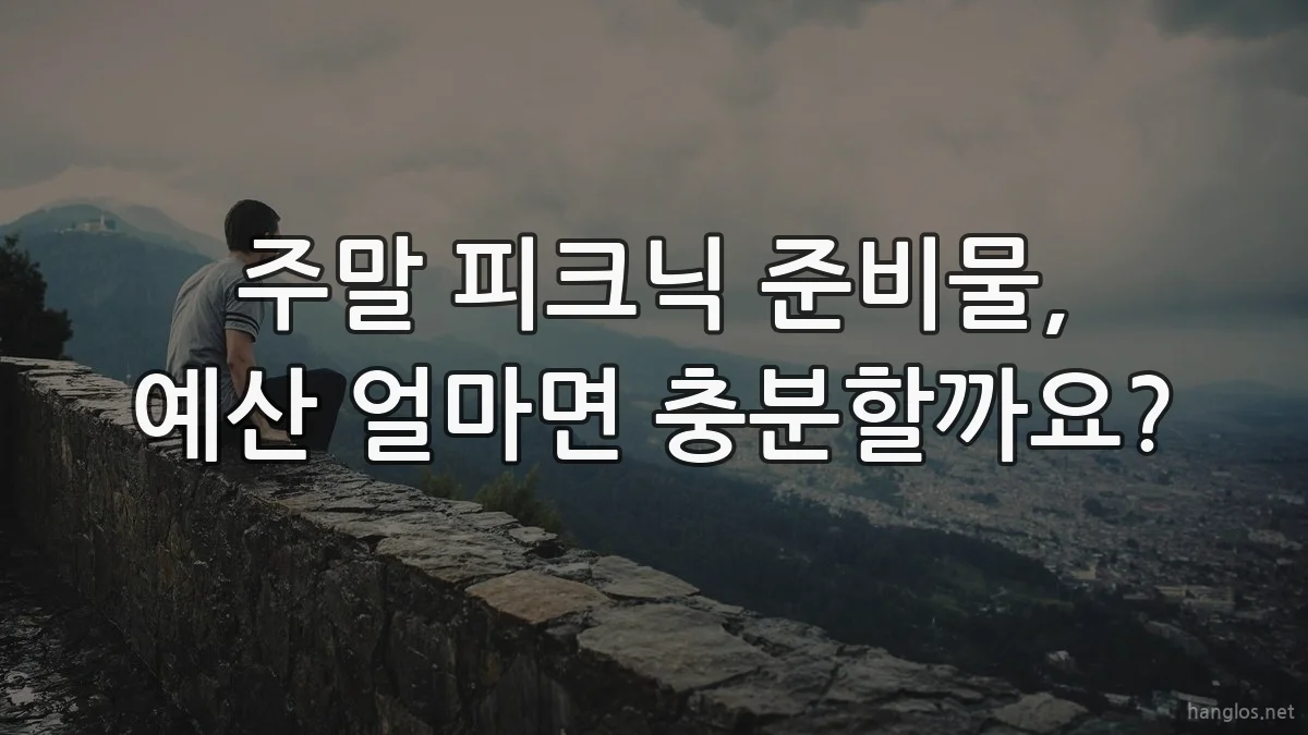주말 피크닉 준비물, 예산 얼마면 충분할까요?