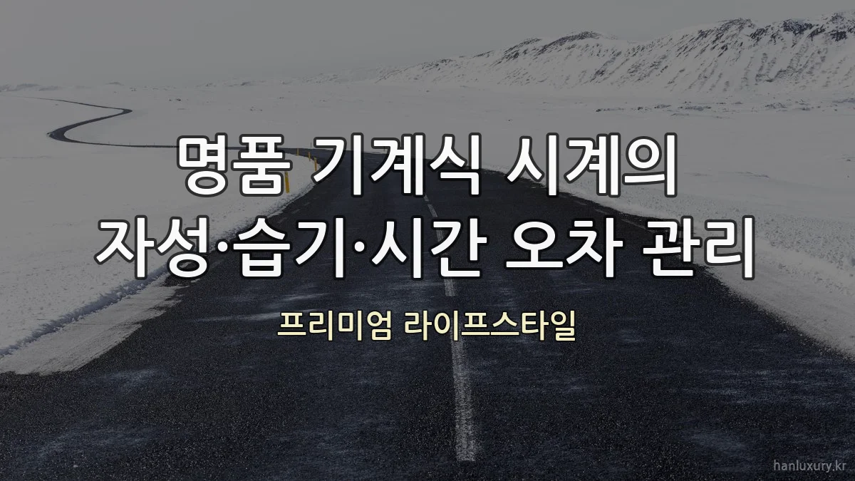 명품 기계식 시계의 자성·습기·시간 오차 관리