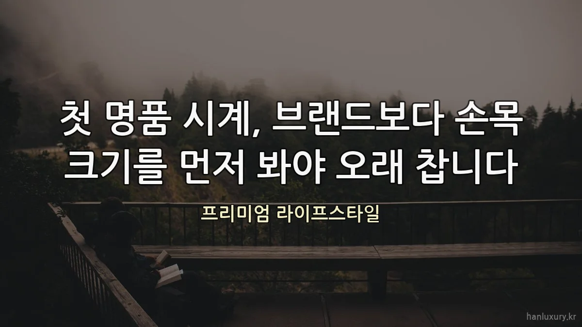 첫 명품 시계, 브랜드보다 손목 크기를 먼저 봐야 오래 찹니다