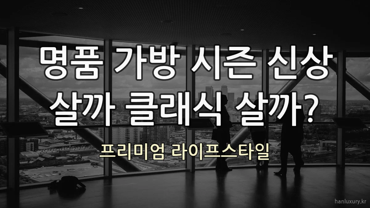 명품 가방 시즌 신상 살까 클래식 살까?