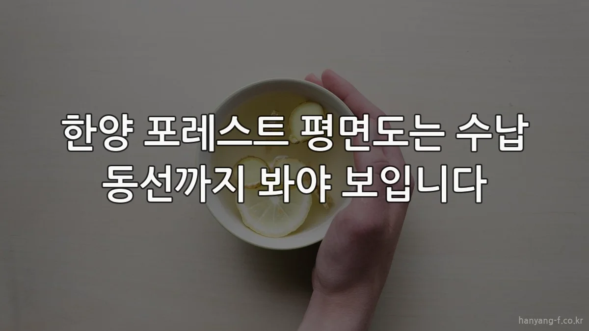 한양 포레스트 평면도는 수납 동선까지 봐야 보입니다