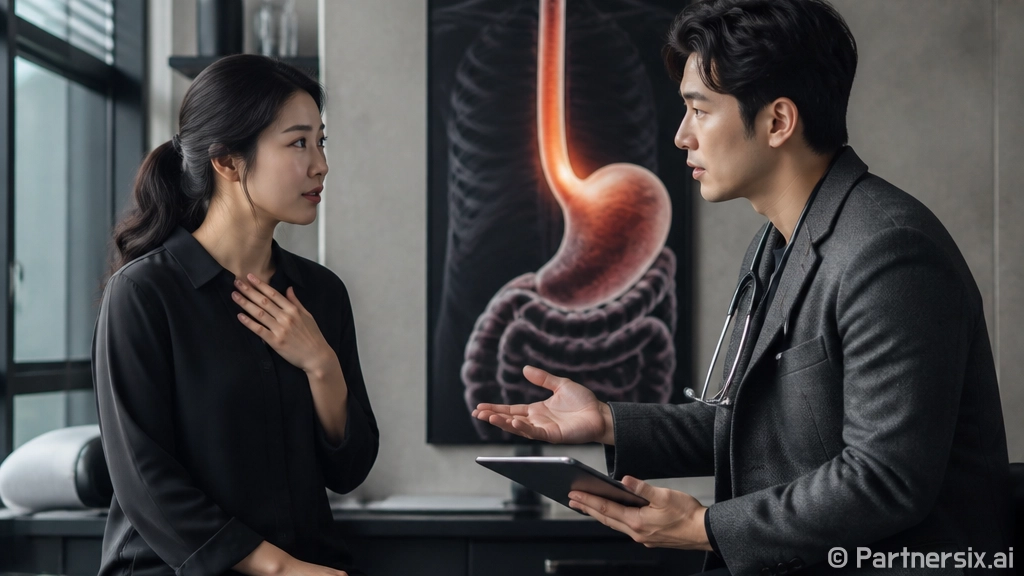 역류성 식도염 증상인데 등 통증까지 있으면 병원에 가야 할까요?