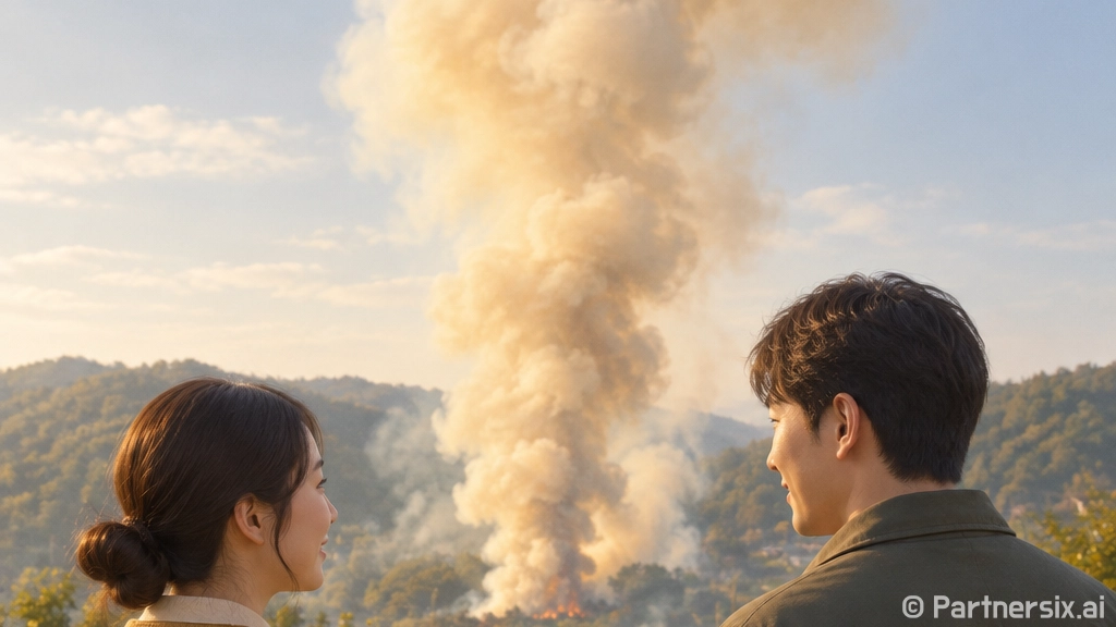 정남 화재 연기를 …