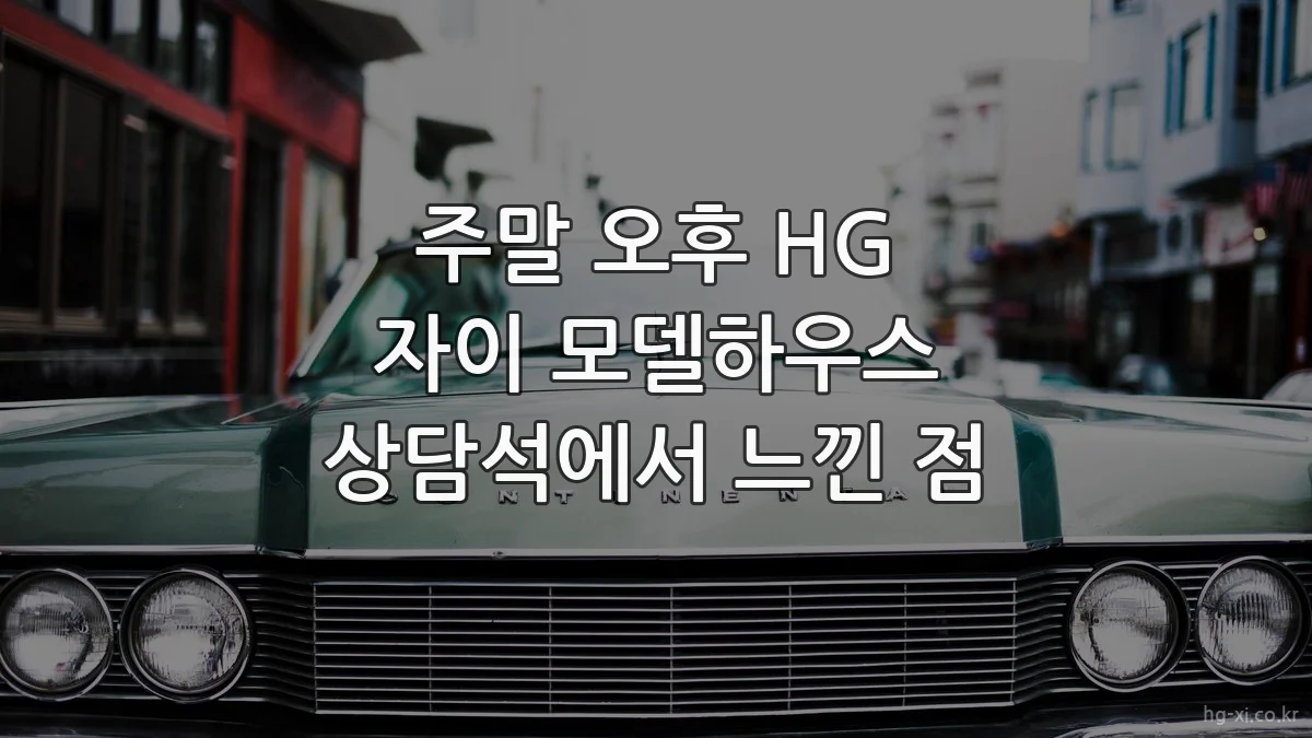 주말 오후 HG 자이 모델하우스 상담석에서 느낀 점