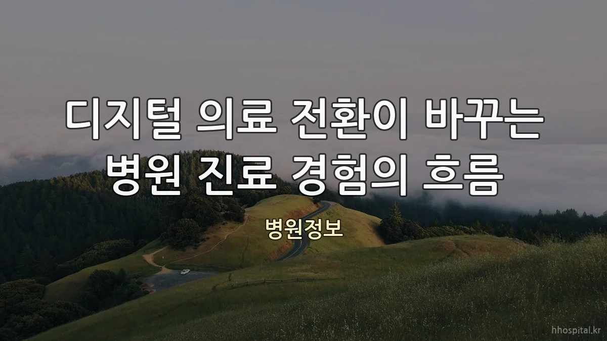 디지털 의료 전환이 바꾸는 병원 진료 경험의 흐름