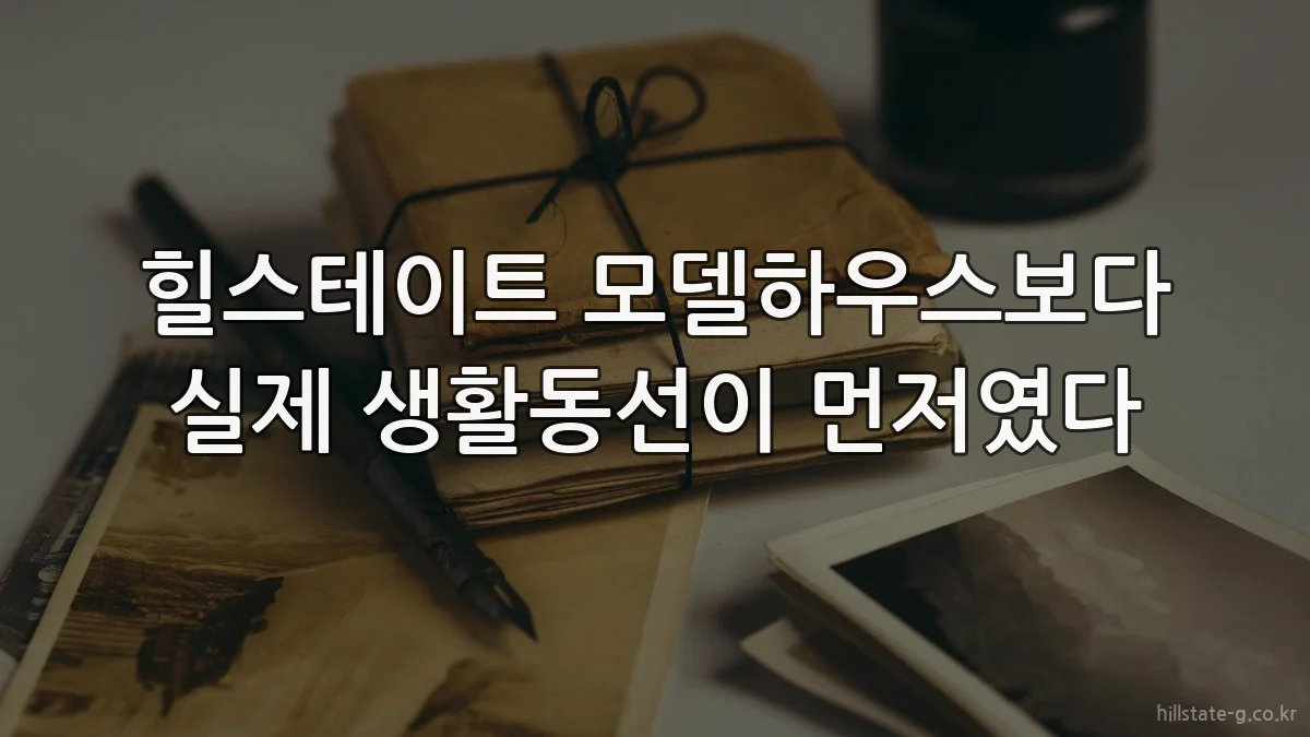 힐스테이트 모델하우스보다 실제 생활동선이 먼저였다