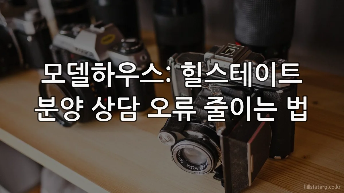 모델하우스: 힐스테이트 분양 상담 오류 줄이는 법